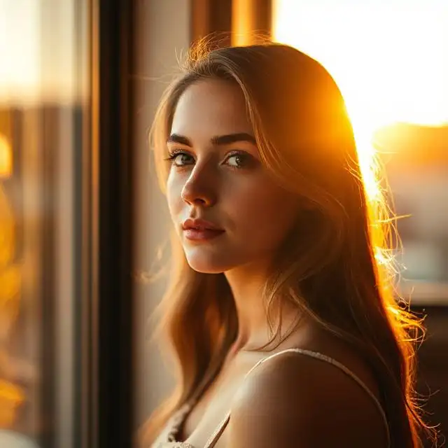 Golden Hour Aesthetic Portrait