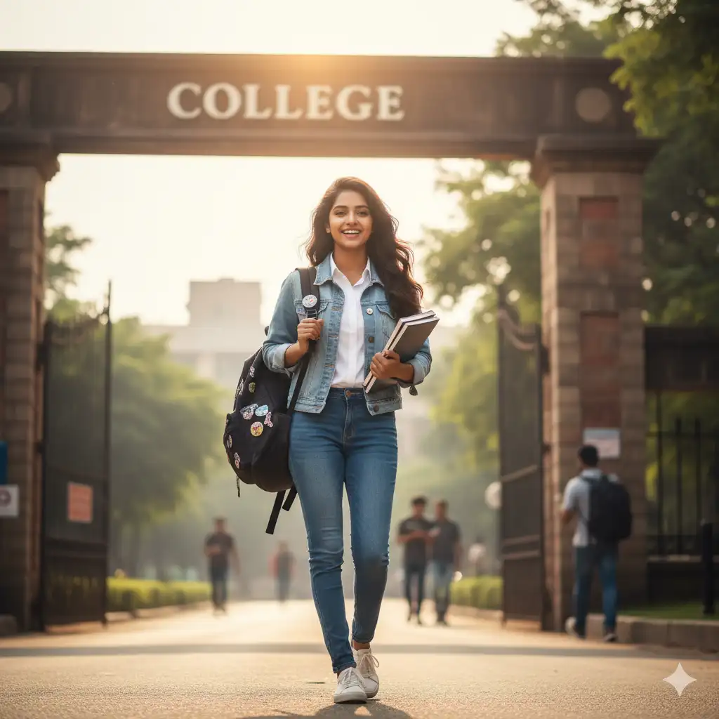 Gemini Photo Editing Prompts for Girl College Look Prompt